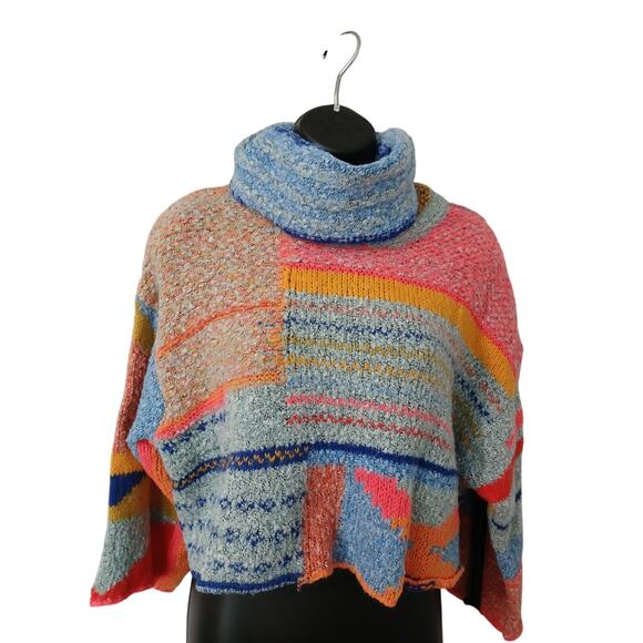 Sincerely Jules Multicolor Turtleneck Sweater Soft Material Relaxed Fit S - Picture 1 of 7